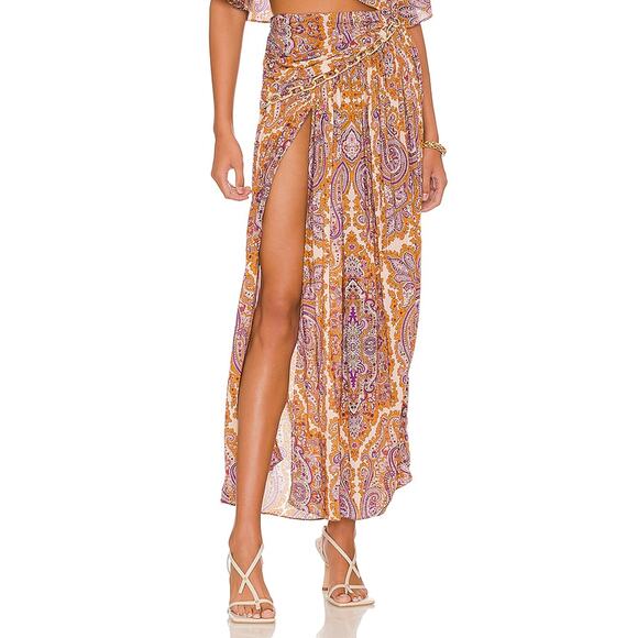 L'Academie Dresses & Skirts - L'Academie Paisley Orange Wildler Skirt Size M